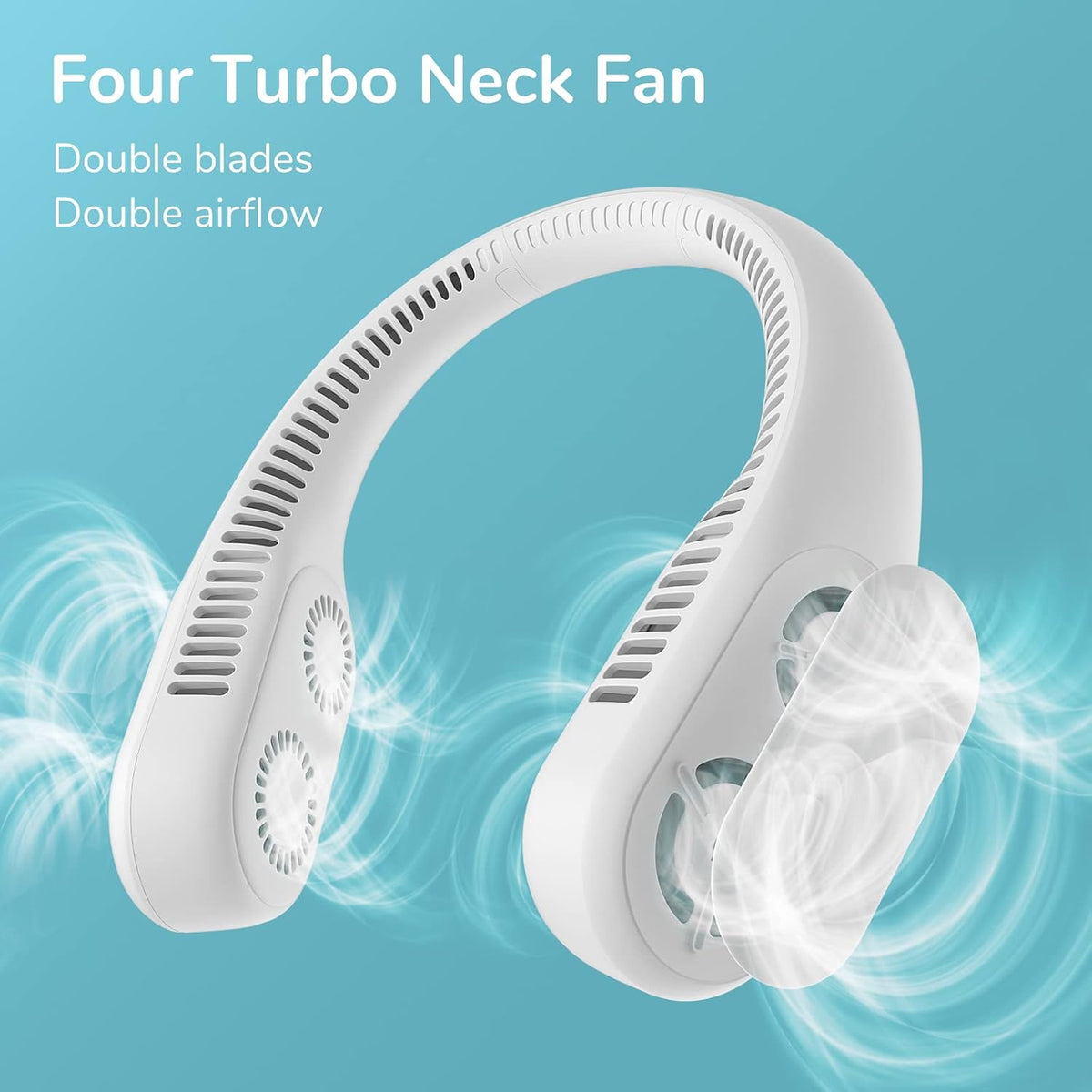 Ultra Cool Arc Portable Neck Fan for Instant Cooling,Rechargeable Neck Air Conditioner with 3 Speeds, Portable Hands Free Neck Cooler Fan, Wearable Personal Fan for Travel, Outdoor, Office, Camping, Gifts for Men Women