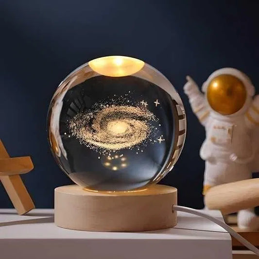 LumaSphere Crystal Ball Decorative LED Lamp – 3D Ambient Night Light for Home