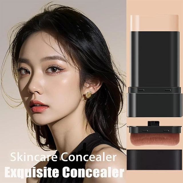 GlowFuse Twin Stick — Dual Head 2-in-1 Blend & Cover Formula, All-Day Dewy Glass Skin Finish