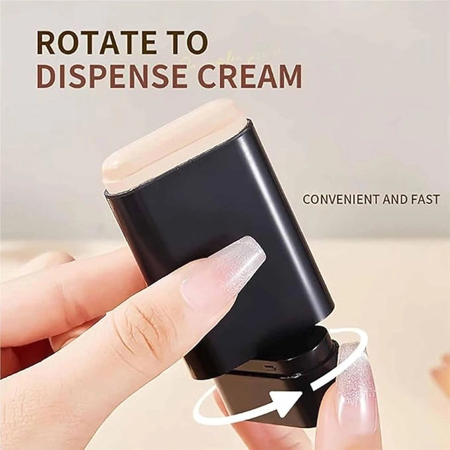 GlowFuse Twin Stick — Dual Head 2-in-1 Blend & Cover Formula, All-Day Dewy Glass Skin Finish