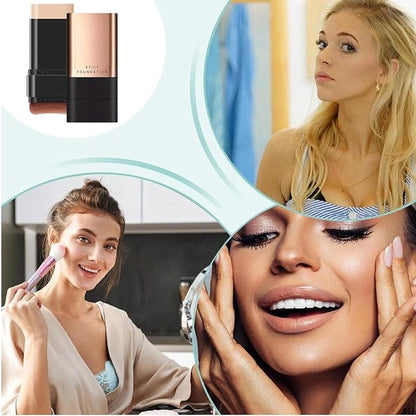 GlowFuse Twin Stick — Dual Head 2-in-1 Blend & Cover Formula, All-Day Dewy Glass Skin Finish