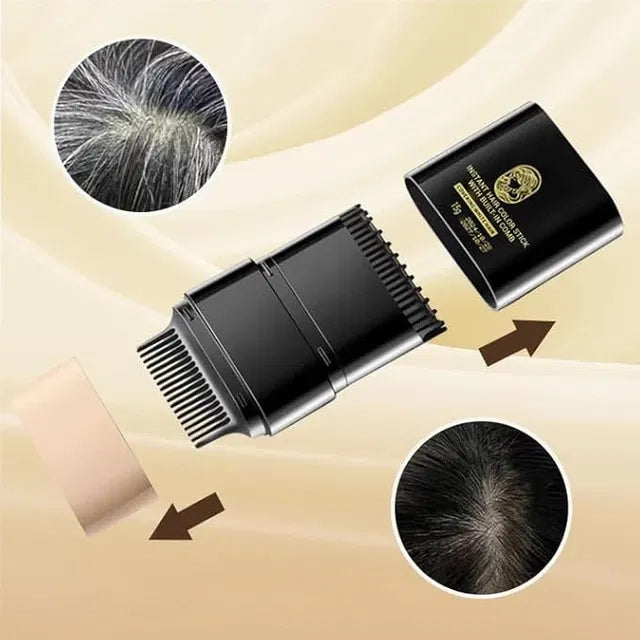 Instant Hair Dye Stick with Built-in Comb, Gray Hair Dye, 2-in-1 Touch-Up Comb Pack of 2