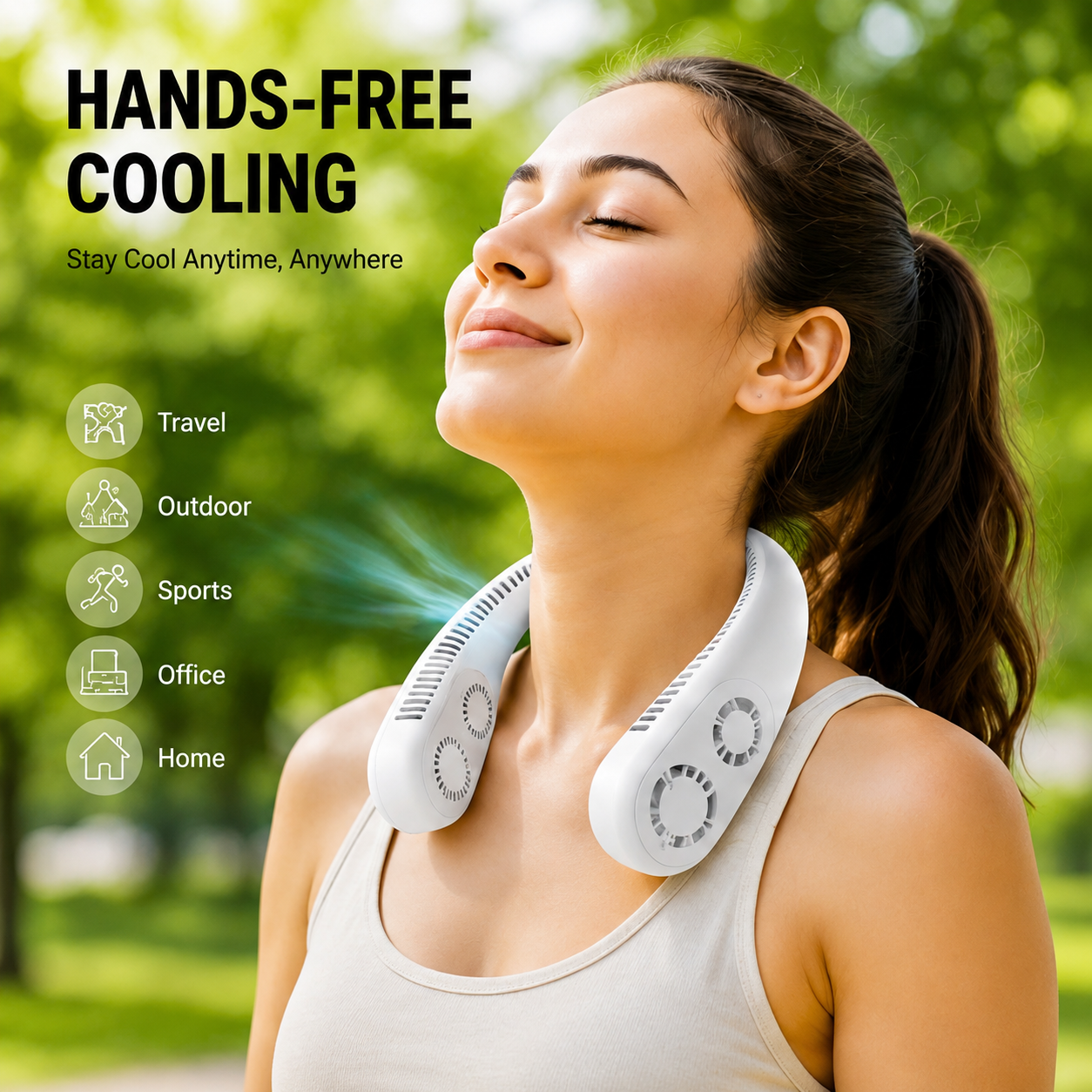 Ultra Cool Arc Portable Neck Fan for Instant Cooling