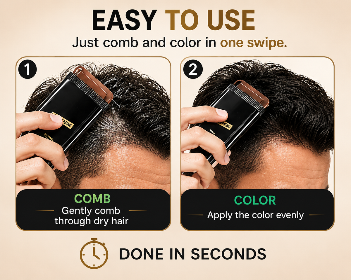 Instant Hair Touch-Up Stick(Buy 1 get 1 Free), Waterproof and Sweat Proof Hair Dye Stick- Pack of 2